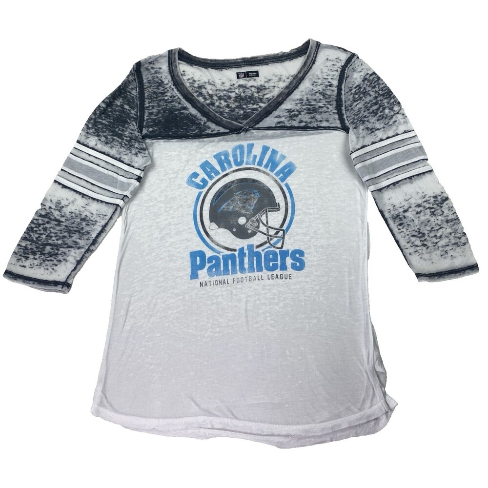 Carolina Panthers Tee Womens XL Lightweight NFL T-Shirt Top V-Neck Fan Gear